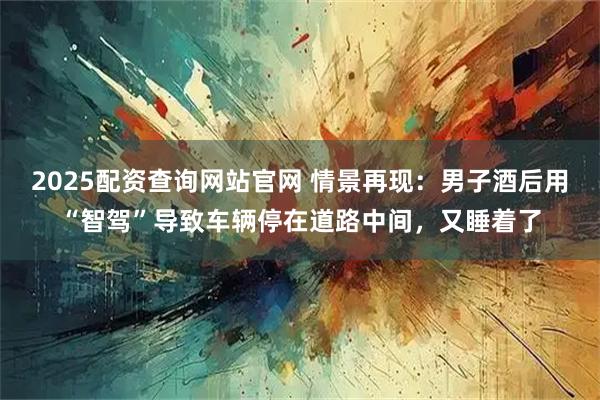 2025配资查询网站官网 情景再现：男子酒后用“智驾”导致车辆停在道路中间，又睡着了